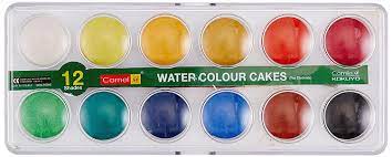 Camlin Water Color Cake- 12 Shades